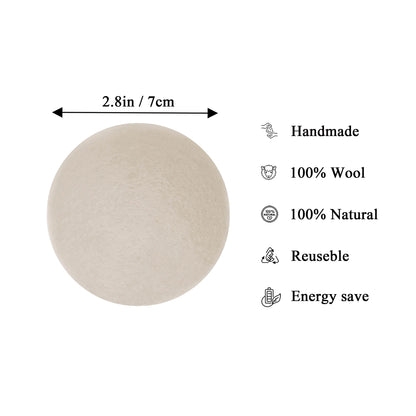 Wool Dryer Balls Organic XL 6 Balls per Pack by , save Time,Money,Energy.