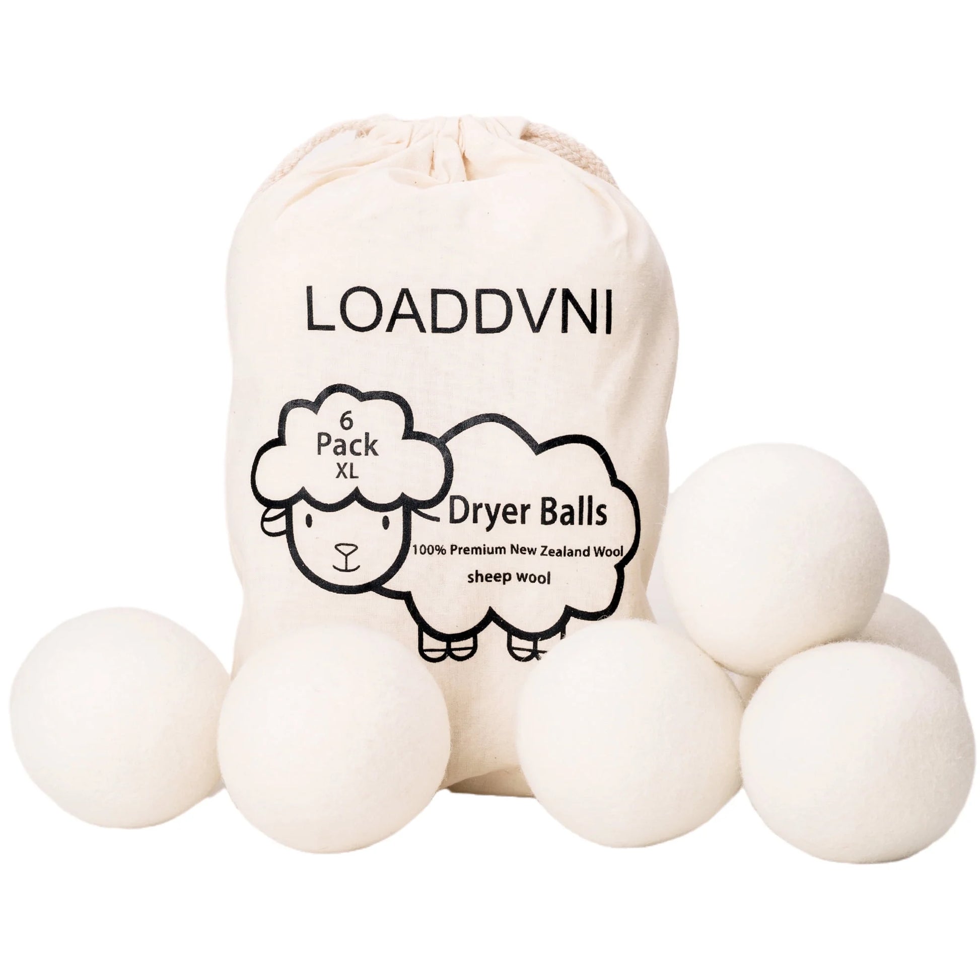 Wool Dryer Balls Organic XL 6 Balls per Pack by , save Time,Money,Energy.
