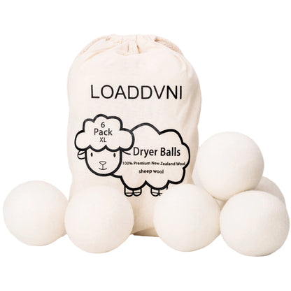 Wool Dryer Balls Organic XL 6 Balls per Pack by , save Time,Money,Energy.
