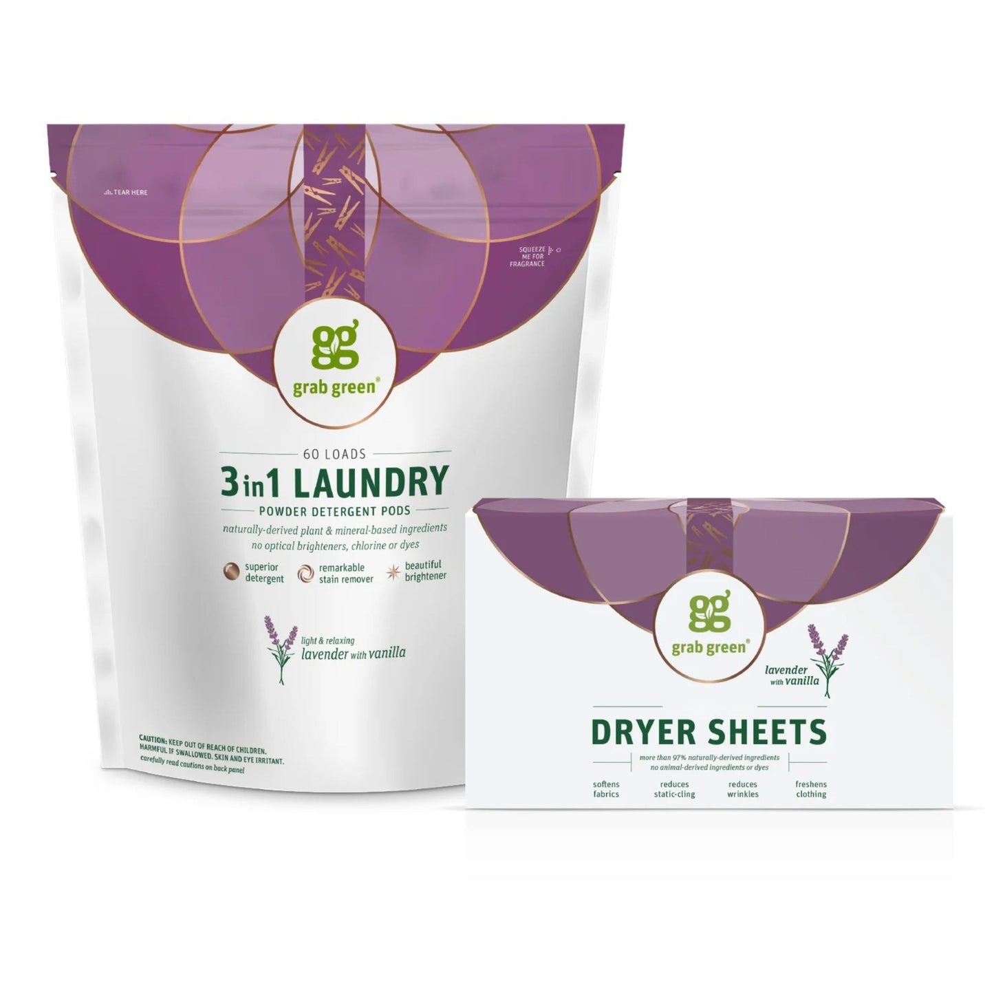 Premium 3-in-1 Laundry Detergent Pods and Dryer Sheets Set