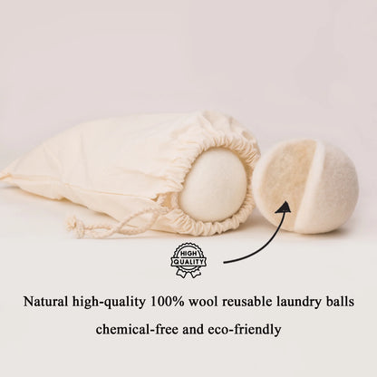 Wool Dryer Balls Organic XL 6 Balls per Pack by , save Time,Money,Energy.